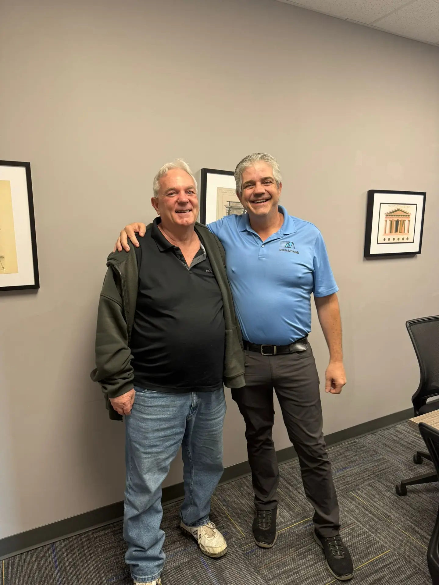 Ryan Clements with a client